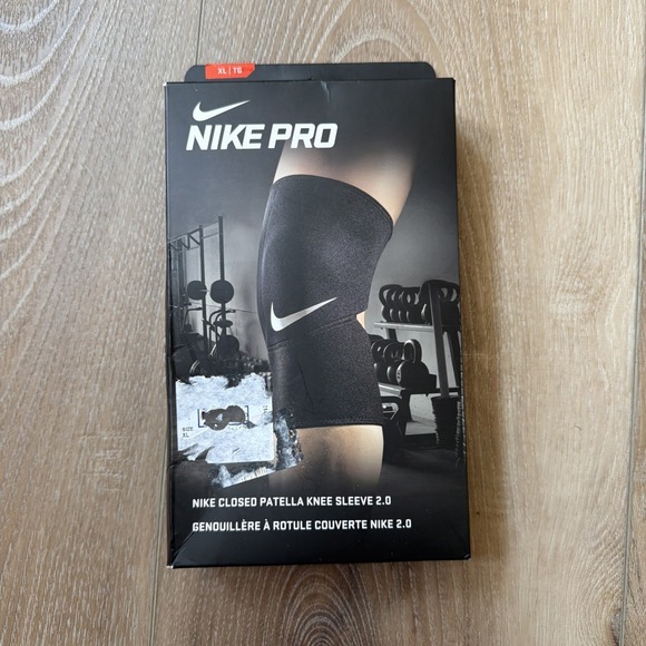 Nike Other - Nike Pro Closed Patella Knee Sleeve 2.0 Black Size XL NIB NMS41010XL Sports Gym